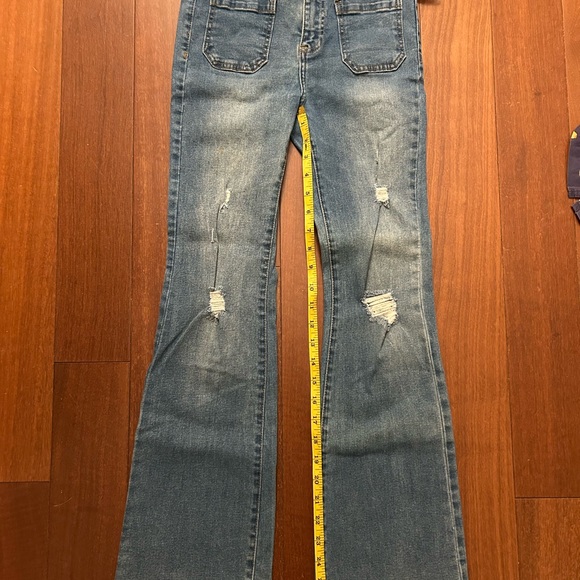 Jessica Simpson Girls Size 14 Bootcut Flare Jeans with matching belt - Picture 2 of 5